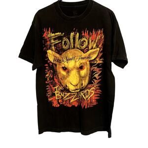 Mens Large Follow the buzzards Wyatt Wrestling black short sleeve Tshirt top